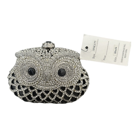 Sasha Jeweled Owl Clutch NWT - Picture 4 of 14
